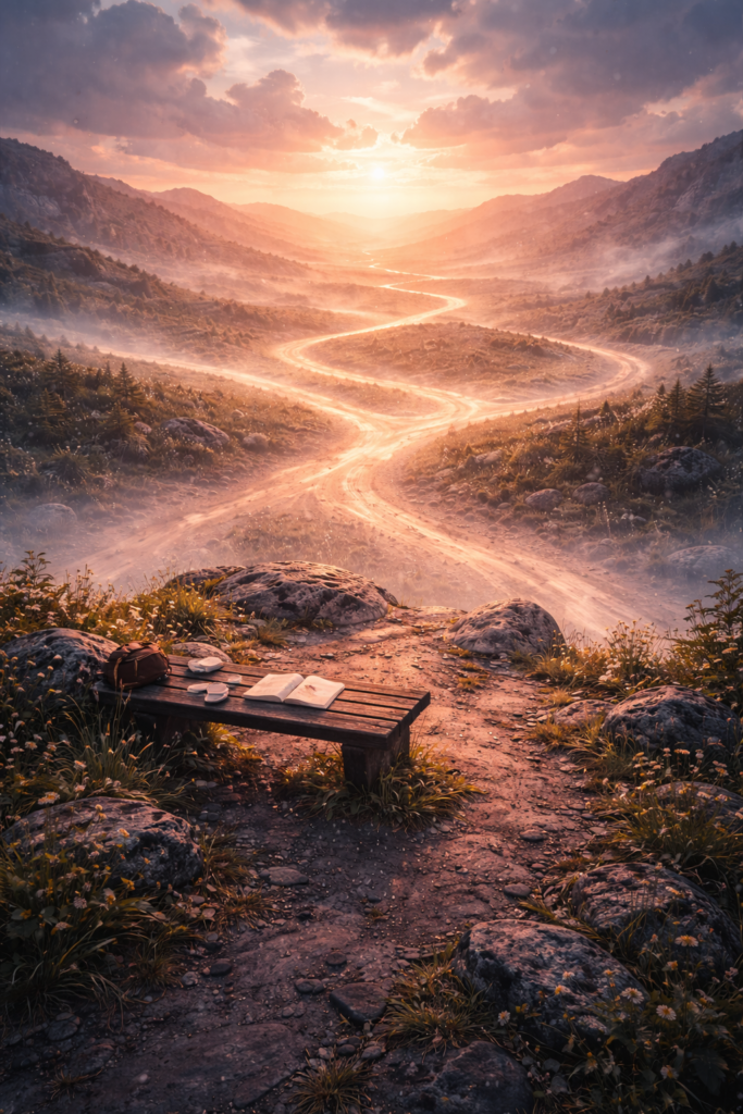 Post-stability disorientation representing transformational resilience when life feels stable but direction is unclear